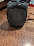 Amazonbasics 1500W Ceramic Heater With Adjustable Thermostat - Black Used. Price: $10.00.