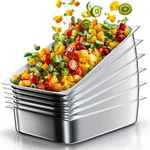 Wantjoin Steam Table Hotel Pans 1/1 Full Size 4 Inch Deep 6 Pack, Stainless S... New. Price: $93.53.