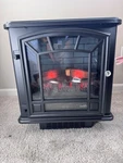 Duraflame 3D Infrared Quartz Electric Fireplace Stove Heater DFI-591-02 Open. Price: $95.00.
