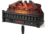 26" Infrared Electric Fireplace Log Heater With Remote, 1500W New. Price: $199.50.