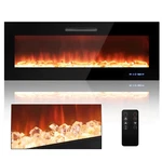 Tangkula 50 Inches Electric Fireplace Insert, Reccessed And Wall Mounted 5,000 B New. Price: $839.99.