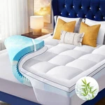 King Size Dual Layer 4 Inch Memory Foam Mattress Topper 2 Fluffy Soft New. Price: $165.33.