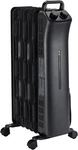 Amazon Basics Portable Space Heater With 7 Oil-filled Fins, 1500W, Black Open. Price: $79.99.