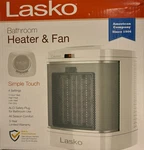 Lasko - CD08210 Ceramic Bathroom Space Heater With Fan White New. Price: $59.95.