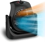 1500W Fan Heater Combo 45 Tilt, 2 Wind Speeds,overheat Protection Black Open. Price: $26.00.