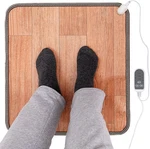 Heated Floor Mat - Foot Warmer Under Desk, 19.7X21.7IN Feet Rest For Home New. Price: $51.99.