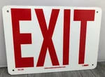 National Marker Company GL12R White Red Rigid Plastic Glow Brite Exit Sign 7X10 New. Price: $7.95.