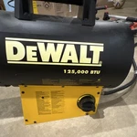 Dewalt 125,000 Btu Forced Air Jobsite Heater W/ Hose & Regulator DXH125FAHC Used. Price: $149.99.