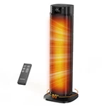 Space Heaters Indoor 24" 1500W Ptc Ceramic Remote Thermostat - Black Open. Price: $77.03.