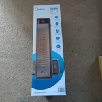 New Midea Ceramic Dual-flex Tower Heater, Gray 5 Setting W/remote MSHC23R6BB. Price: $58.75.