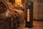 Lasko 5565 Ceramic Tower Heater W/ Remote Digital Oscillating 1500W Space Used. Price: $49.99.