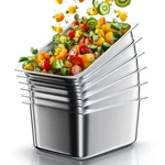 Wantjoin 1/2 Half Size Steam Table Pans, 6-PACK Inch Deep Restaurant New. Price: $77.61.