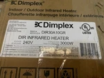 Infrared Heater Dimplex Indoor/outdoor Electric 240V 3000W Stainless Steal Open. Price: $897.45.