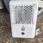 Titan Portable Electric Fan-forced Space Heater 120V White, Thermostat, Used. Price: $32.42.