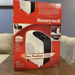 Honeywell Two Position Fan Heater HHF175W, Stand Up Or Lay Down Used. Price: $59.57.
