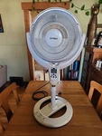 Optimus H4500 14-INCH Oscillating Pedestal Digital Heater Fan Used. Price: $49.99.
