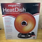 Presto Dish Parabolic Electric Heater 120V Ac 1000 Watts - Model 07924 Used. Price: $34.99.
