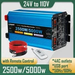 2500W 5000W 24V To 110V Power Inverter Pure Sine Wave 4AC W/remote Control Truck. Price: $152.99.