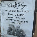 New Duluth Forge FNVL-1- 18 45K Btu Vented Gas Heater Nib Logs Only Open. Price: $120.00.