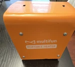 Multifun Electric Portable Indoor Heater Orange Metal Dial Switch Floor Used. Price: $21.24.