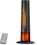 Tower Heater For Indoor Use - 25" Portable Space With 3D Flame, Remote, New. Price: $88.99.