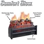 Comfort Glow Electric Log Fireplace Insert Heater, Remote, 23", Up To 700 Sq Ft New. Price: $239.00.