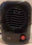 Lasko Myheat Personal Space Heater - 200 Watts, 6" Desktop #100, Black Open. Price: $30.00.