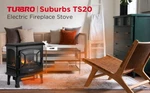 Turbro Suburbs TS20 Electric Fireplace Stove Heater Realistic Dancing Flame DI73 Open. Price: $99.95.