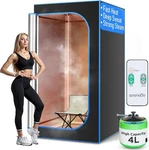 Serenelife SLISAU35BK Portable Steam Home Sauna With Foldable Chair - Black Used. Price: $99.95.