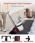 Propane Tank Top Heater With Portable Trolley, 15000 Btu Rapid Heating 180-DEGR New. Price: $85.64.