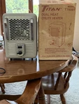 Titan T760B1 Dual Portable Electric Heater 1300/1500W 110-120V Gray Used. Price: $35.00.