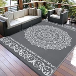 Garveehome Outdoor 8X10 Reversible Mats, Plastic Straw Rug, Large Floor New. Price: $85.70.