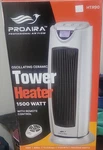 Proaira HTR90 1500W Ceramic Oscillating Tower Heater W/ Remote, Heat, 120V New. Price: $59.49.