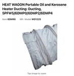 Wagon Portable Heater Ducting WD1225 Fits 5PFW5 6DMP0 6DMP2 6DMP4 Open. Price: $350.00.