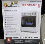 Mr. Heater 20,000 Btu Blue Flame Propane Wall/floor MHVFBF20LPT F299720. Price: $195.00.
