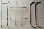 Vintage Dearborn/super Glo/? Front Gas Heater Grates/bars/protectors Used. Price: $25.00.