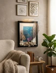 Framed Sea Fan And Coral Wall Art New. Price: $150.00.