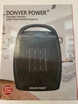 Donyer Ceramic Heater Thermostat Control 2 Power Settings 750W/1500W Open. Price: $37.45.
