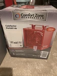 Comfort Zone CZ4490-EC 4800W Red Portable Heater Steel Overheat Protection New. Price: $65.00.