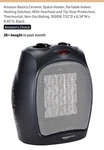 Amazonbasics Ceramic Space Heater 1500W Electric Black Desk/floor New. Price: $18.00.