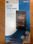 Utilitech 1500 -watt Infrared Quartz Tower Indoor Electric Space Heater With The Open. Price: $73.00.