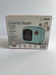 Soleil Electric Ceramic Mini Heater Personal 250W Indoor Blue MH-08M Open. Price: $19.95.