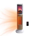 Comfort Zone 25" Oscillating Tower Space Heater With 3D Flame And Remote Control New. Price: $89.99.