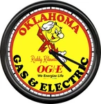 Reddy Kilowatt Oklahome Gas And Electric Company Service Sign Wall Clock New. Price: $26.95.