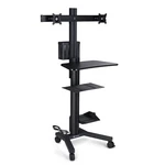Yessources Mobile Computer Stand Workstation 2 Monitor Mount W/ Additional Pole New. Price: $419.90.