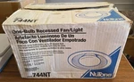Broan Nutone 744NT 70 Cfm White Bathroom Exhaust Fan 1.5 Sones Recessed Light Open. Price: $79.95.