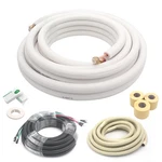 Taurox 25FT Mini Split Line Set 1/4" & 3/8" (1/4+3/8) With Wire, White New. Price: $175.56.