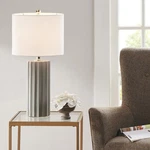 Table For Bedroom - Ceramic Fluted Design Nightstand Lamp, With Linen Dr... New. Price: $115.99.