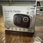 Soleil Personal Ceramic Mini Heater 250W Indoor Black Model MH-08B Open. Price: $21.50.