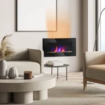 28.5" 1450W Electric Wall-mounted Fireplace With Flame Effect New. Price: $154.99.